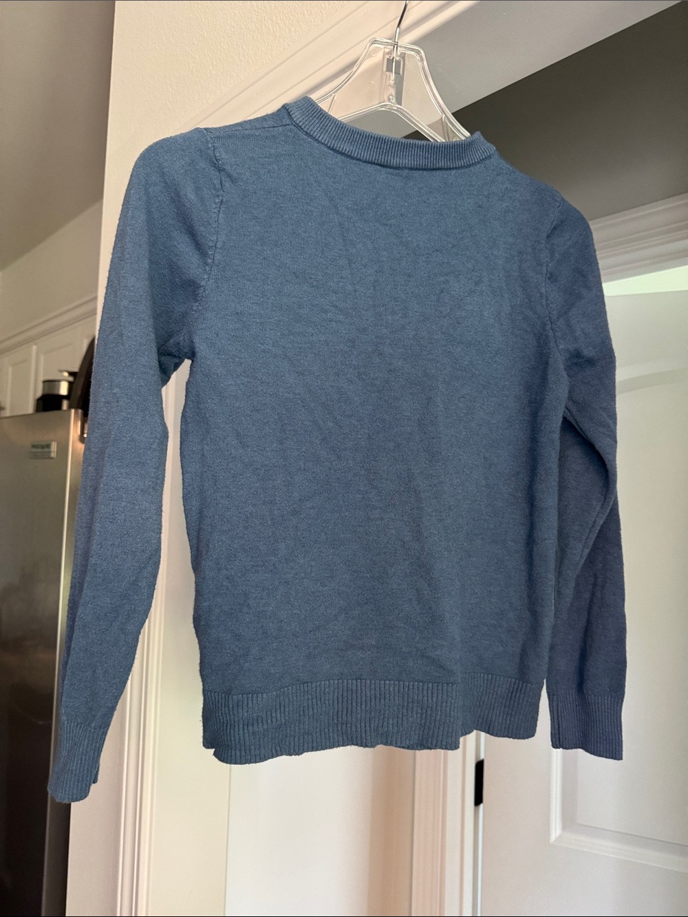 Blue Knit Cardigan Shoulder Sweater - Picture 9 of 9